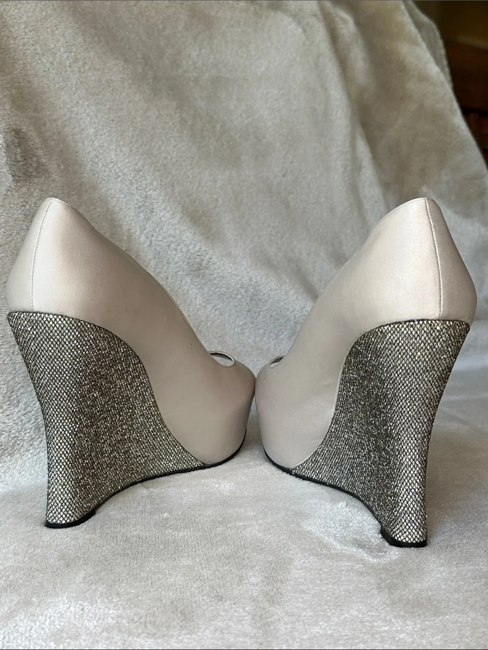 Nina Women’s Peep-Toe Wedge Heels